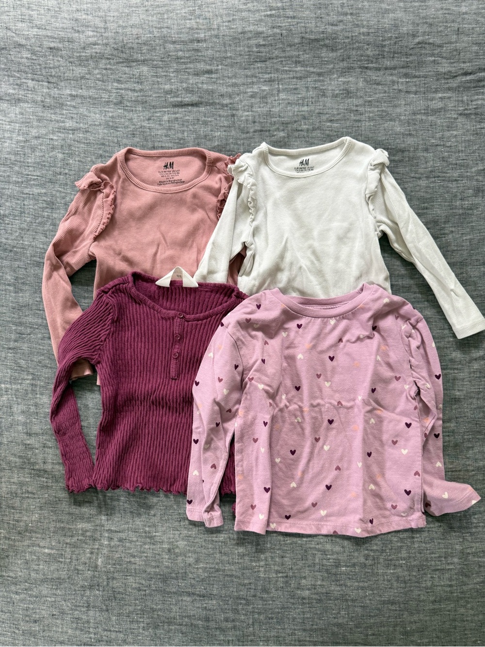 H&M + Cat & Jack long sleeve top bundle